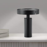 Modern design sideboard top with space, lamp, books in morning s