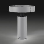 Modern design sideboard top with space, lamp, books in morning s